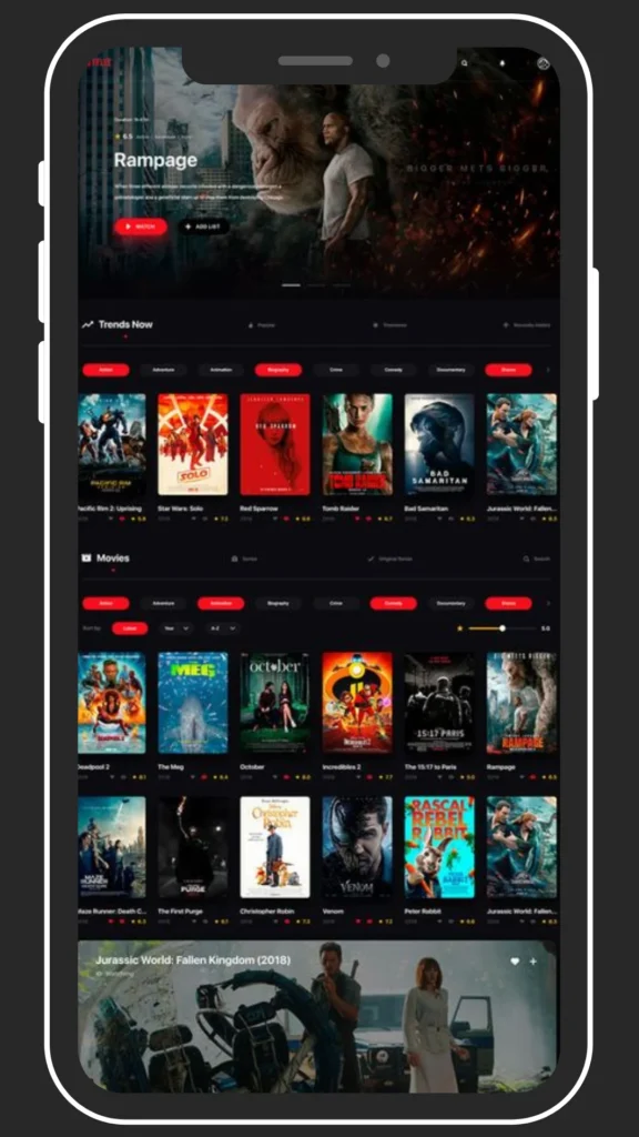 Netflix homepage
