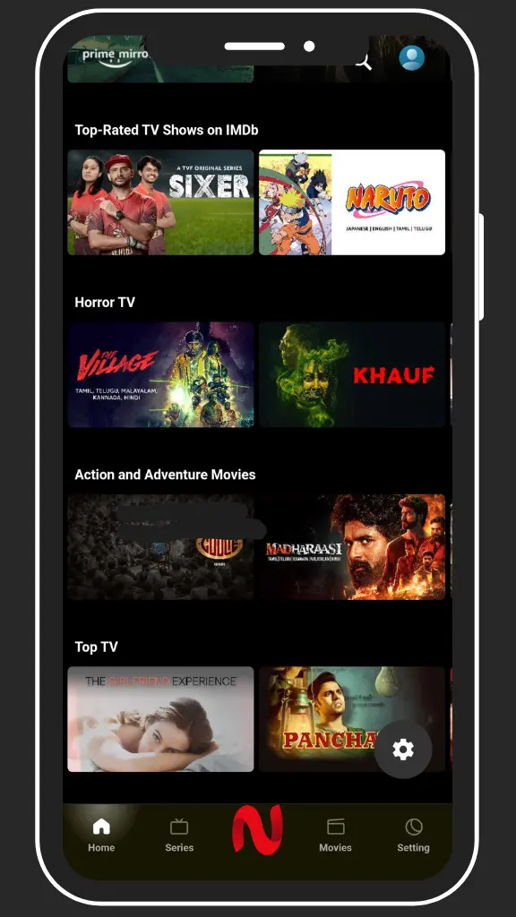 Watch top rated IMDb prime video shows on netmirror app